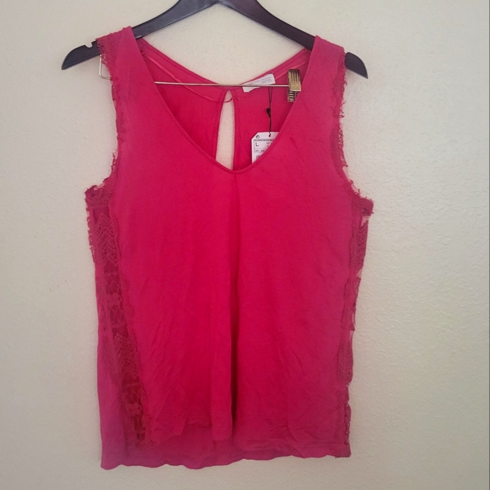 Pink Zara Tank Top Lace size Large
